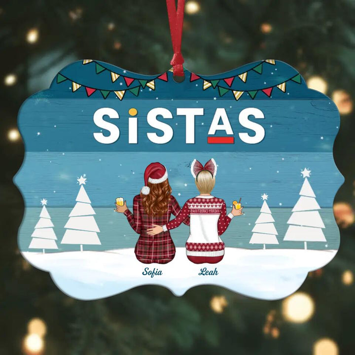 Personalized Aluminium Ornament - Gift For Friend - Sistas Soul Sisters