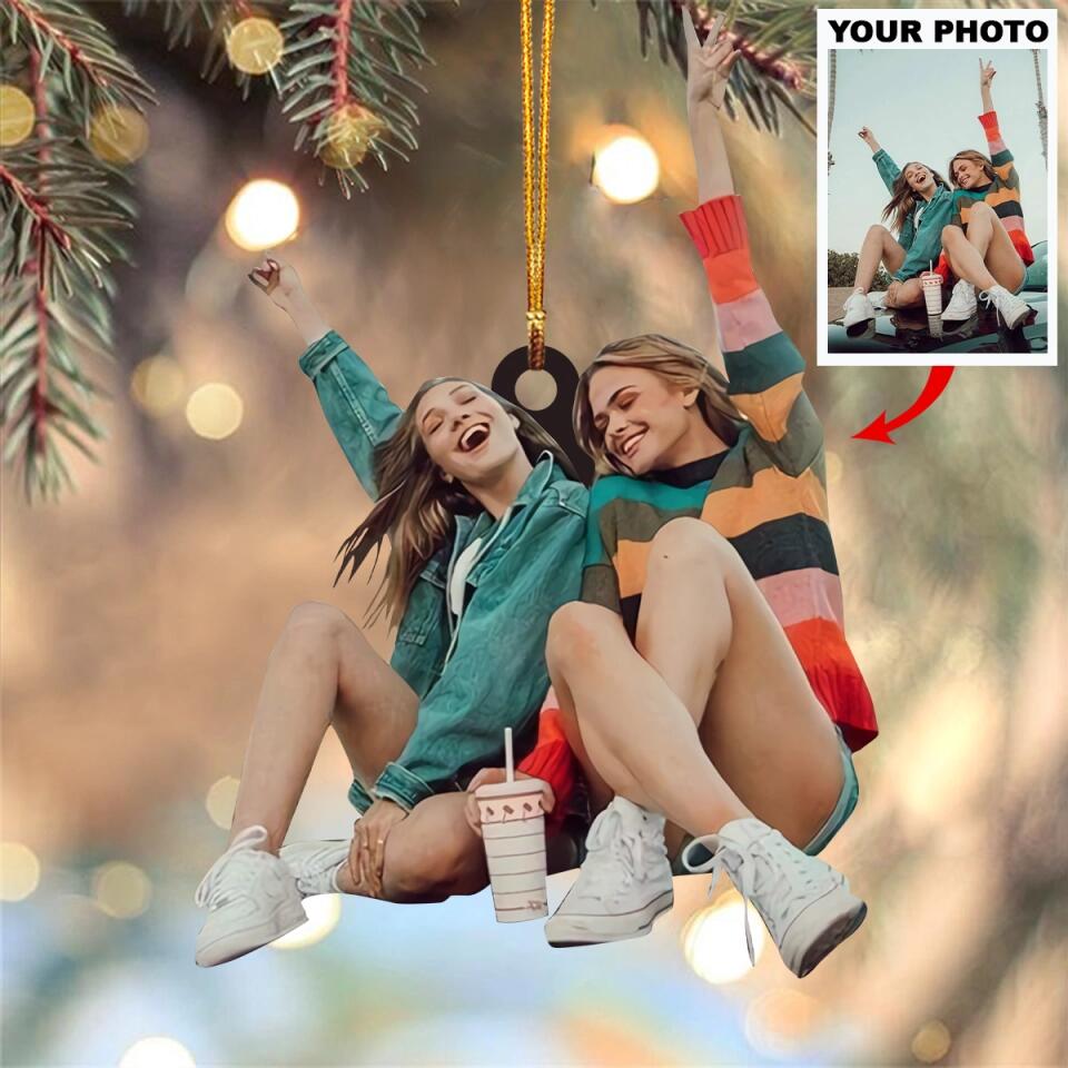 Personalized Photo Mica Ornament - Gift For Friend - Best Friends Forever ARND0014