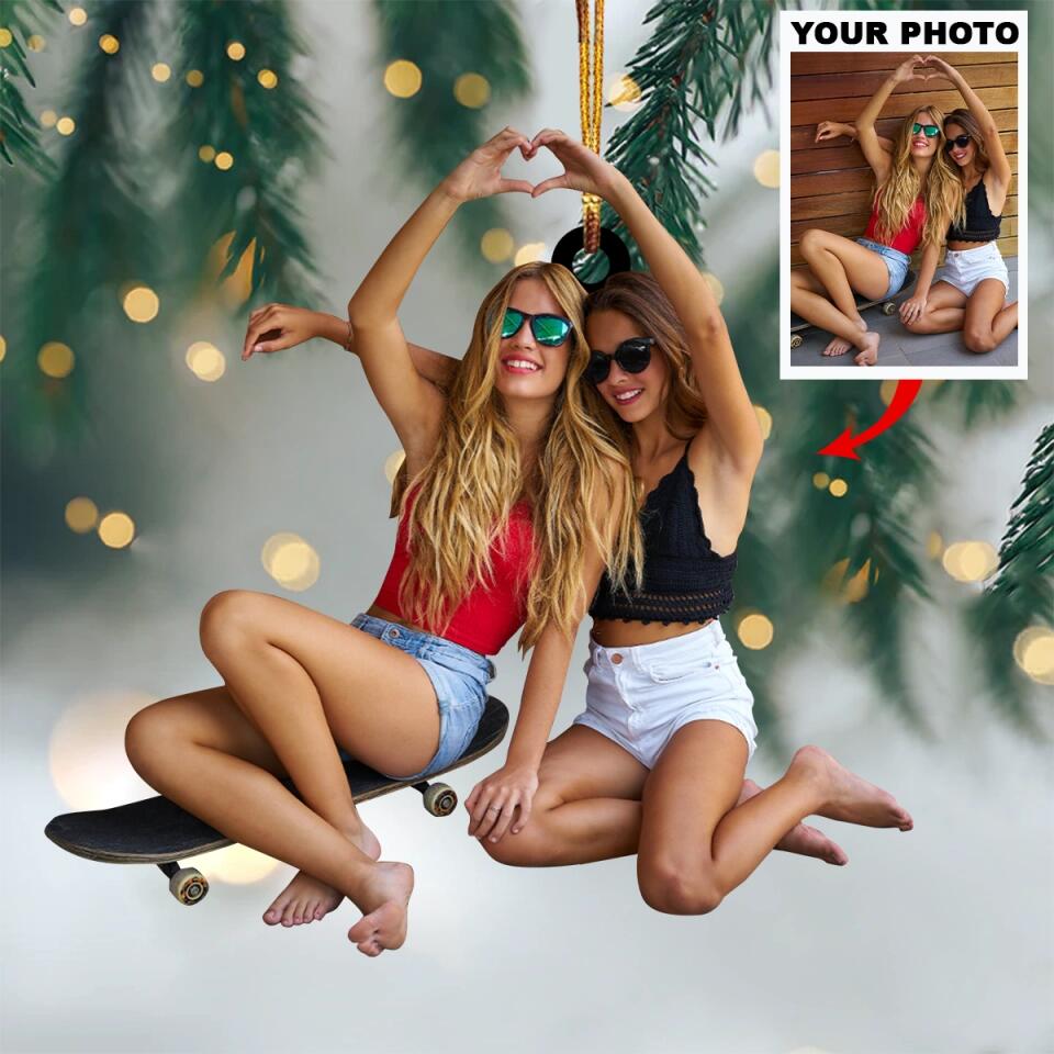 Personalized Photo Mica Ornament - Gift For Friend - Best Friends Forever ARND0014