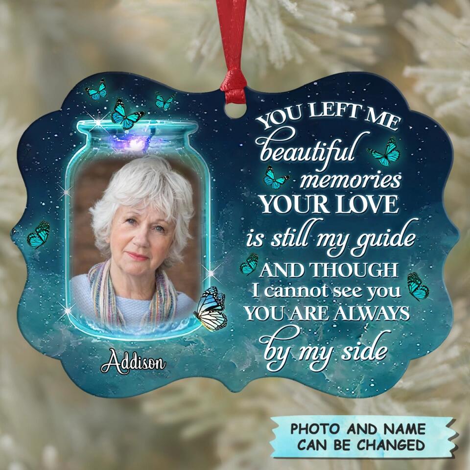 Personalized Photo Aluminium Ornament - Gift For Family Member - You're Always By My Side ARND005