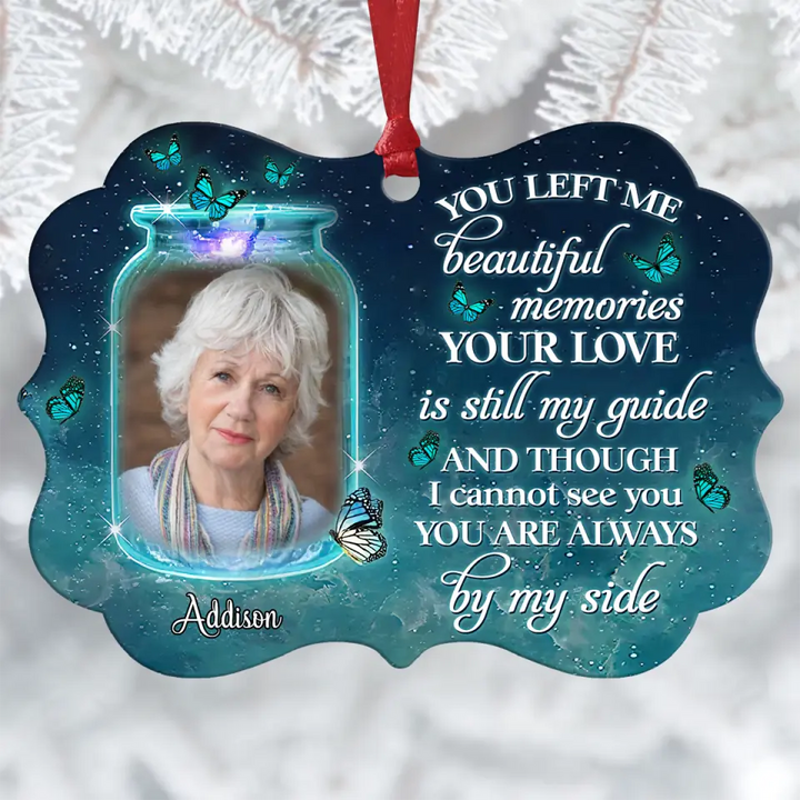 Personalized Photo Aluminium Ornament - Gift For Family Member - You're Always By My Side ARND005