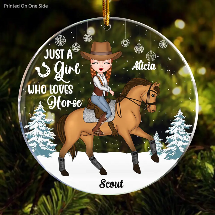 Personalized Mica Ornament - Gift For Horse Lover - Horse Mom ARND0014