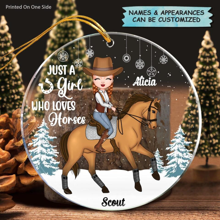 Personalized Mica Ornament - Gift For Horse Lover - Horse Mom ARND0014