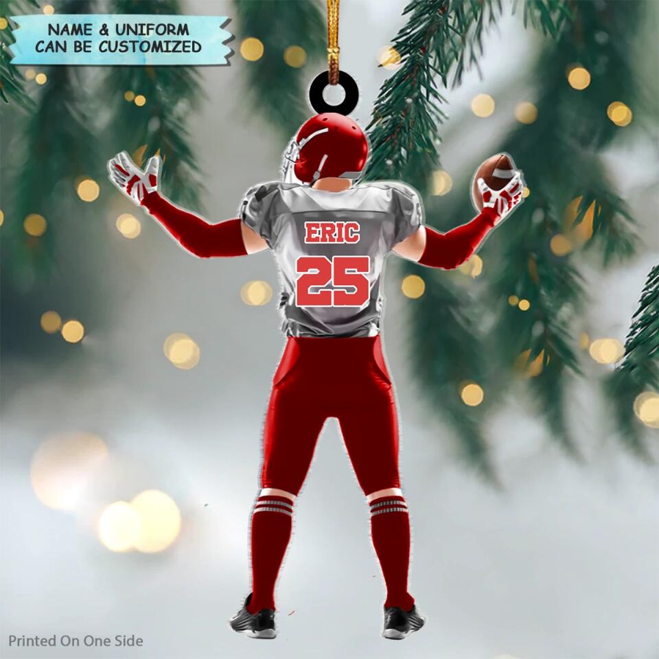Personalized Mica Ornament - Gift For Football Lover - Being A Football Player ARND0014