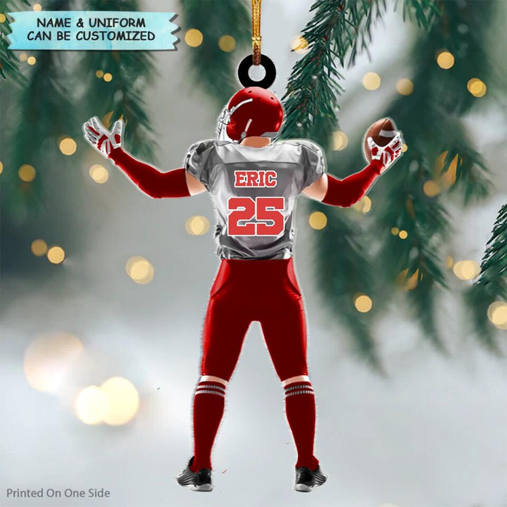 Personalized Mica Ornament - Gift For Football Lover - Being A Football Player ARND0014