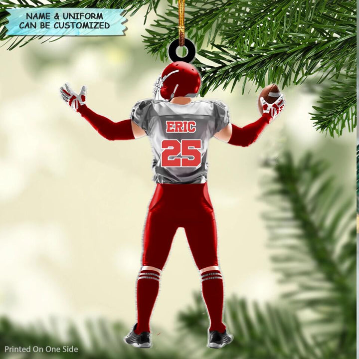 Personalized Mica Ornament - Gift For Football Lover - Being A Football Player ARND0014