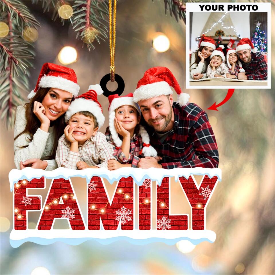 Personalized Photo Mica Ornament - Gift For Family Member - Our Family ARND005 AGCHD002
