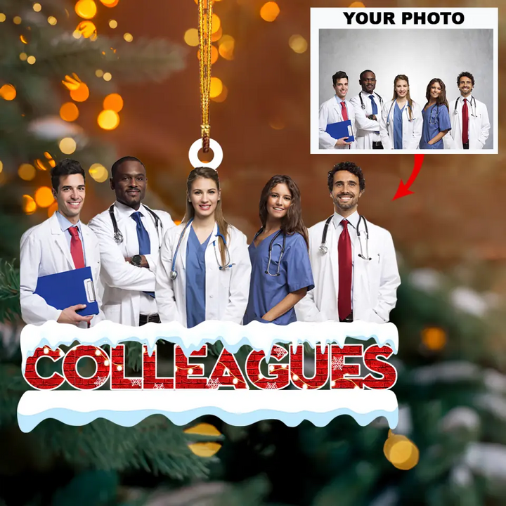 Personalized Photo Mica Ornament - Gift For Colleague - Colleague 2022 ARND018 AGCKH004