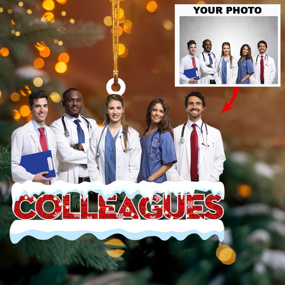 Personalized Photo Mica Ornament - Gift For Colleague - Colleague 2022 ARND018 AGCKH004