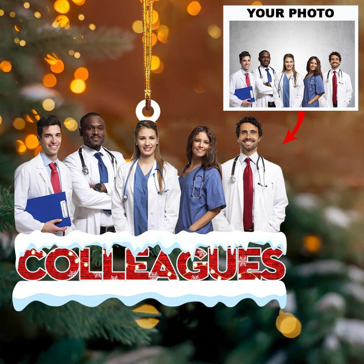 Personalized Photo Mica Ornament - Gift For Colleague - Colleague 2022 ARND018 AGCKH004