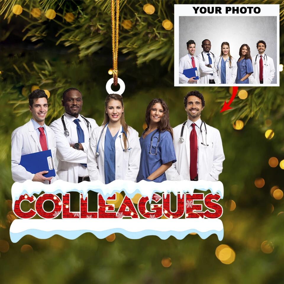 Personalized Photo Mica Ornament - Gift For Colleague - Colleague 2022 ARND018 AGCKH004