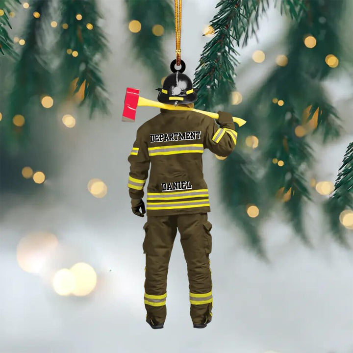 Personalized Mica Ornament - Gift For Firefighters - Firefighter Uniform ARND036