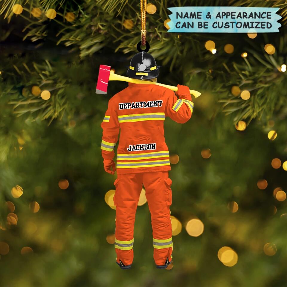 Personalized Mica Ornament - Gift For Firefighters - Firefighter Uniform ARND036