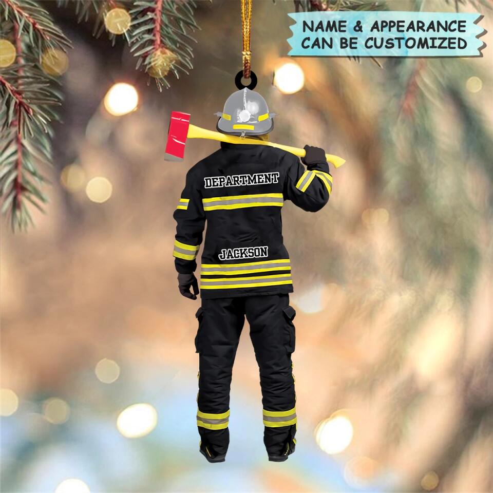 Personalized Mica Ornament - Gift For Firefighters - Firefighter Uniform ARND036