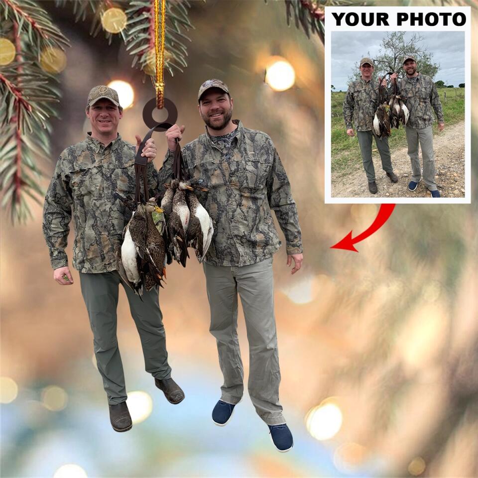 Personalized Photo Mica Ornament - Gift For Hunting Lover - Custom Hunting Duck Photo ARND037