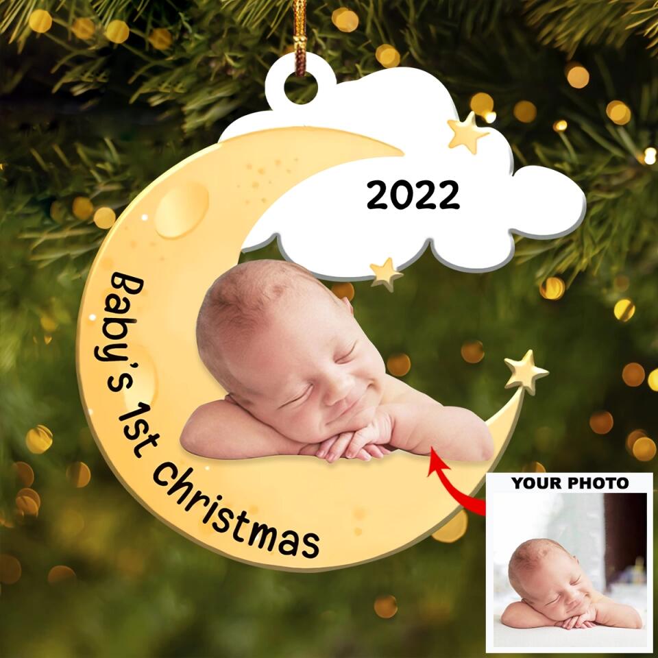 Personalized Photo Mica Ornament - Gift For Baby - Baby First Christmas ARND036 AGCVL001