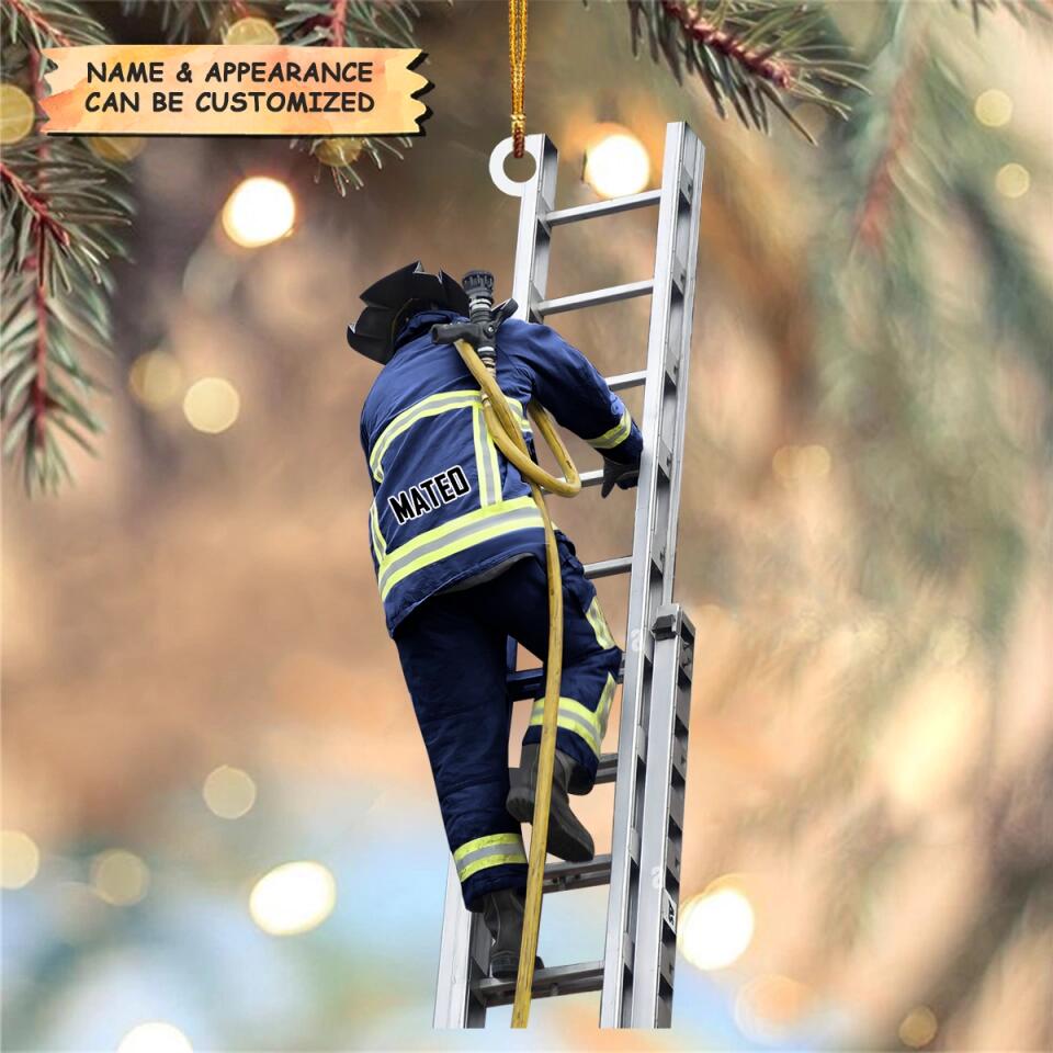 Personalized Mica Ornament - Gift For Firefighter - Firefighter Uniform ARND036