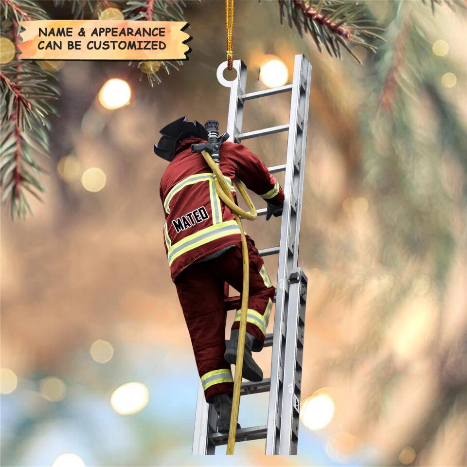 Personalized Mica Ornament - Gift For Firefighter - Firefighter Uniform ARND036