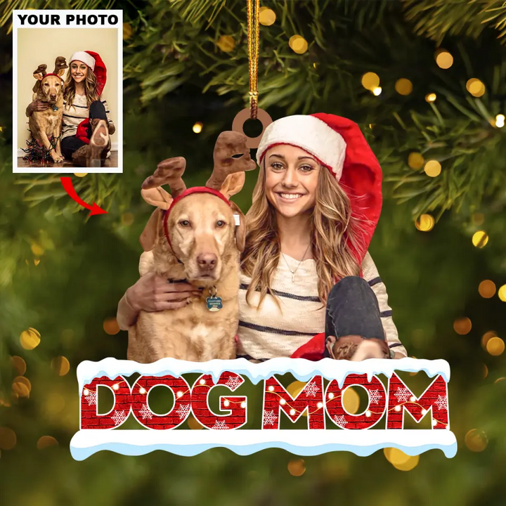 Personalized Photo Mica Ornament - Gift For Dog Lover - Dog Mom ARND005 AGCHD006