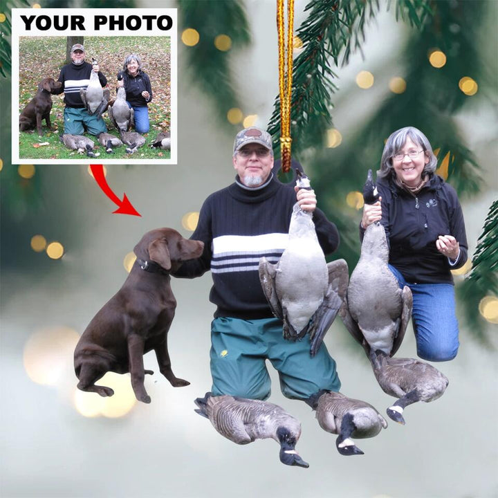 Personalized Photo Mica Ornament - Gift For Hunting Lover, Hunter - Wild Hunting ARND036