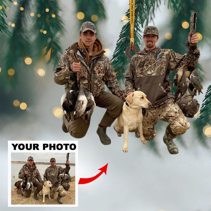 Personalized Photo Mica Ornament - Gift For Hunting Lover, Hunter - Wild Hunting ARND036