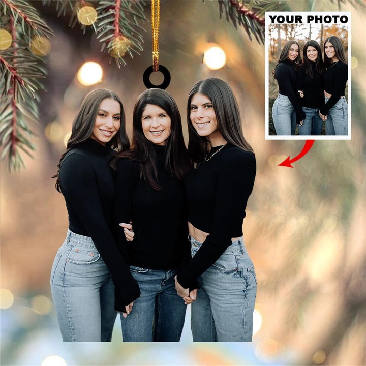 Personalized Photo Mica Ornament - Gift For Mom - We Love You ARND005