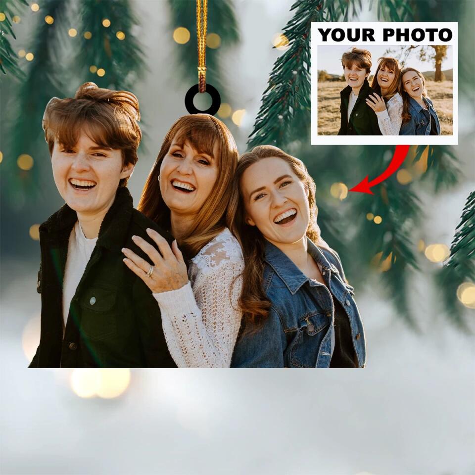 Personalized Photo Mica Ornament - Gift For Mom - We Love You ARND005