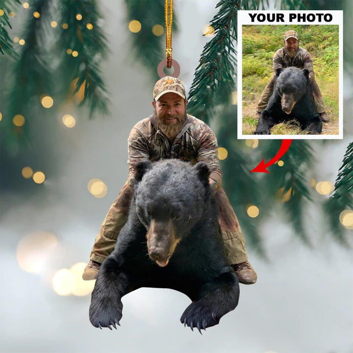 Personalized Photo Mica Ornament - Gift For Hunting Lover - Wild Hunting ARND036
