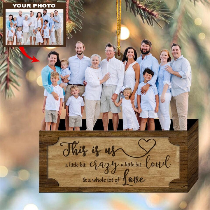 Personalized Photo Mica Ornament - Gift For Family - This Is My Family ARND036 AGCVL003