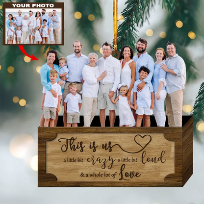 Personalized Photo Mica Ornament - Gift For Family - This Is My Family ARND036 UPL0VL003