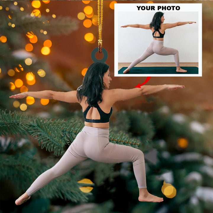 Personalized Photo Mica Ornament - Gift For Yoga Lover - Yoga Is My Life ARND0014