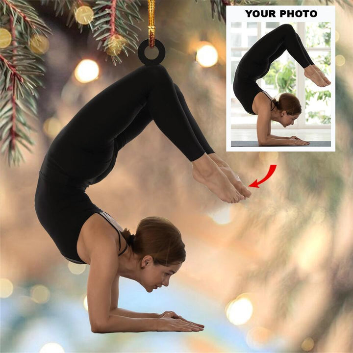 Personalized Photo Mica Ornament - Gift For Yoga Lover - Yoga Is My Life ARND0014