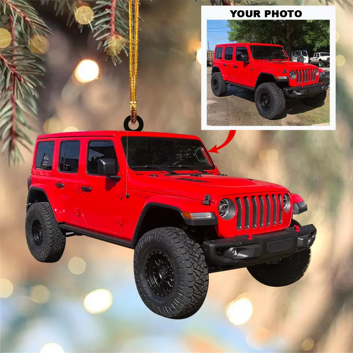 Personalized Photo Mica Ornament - Gift For Car Lover - I'm A Simple Woman ARND0014