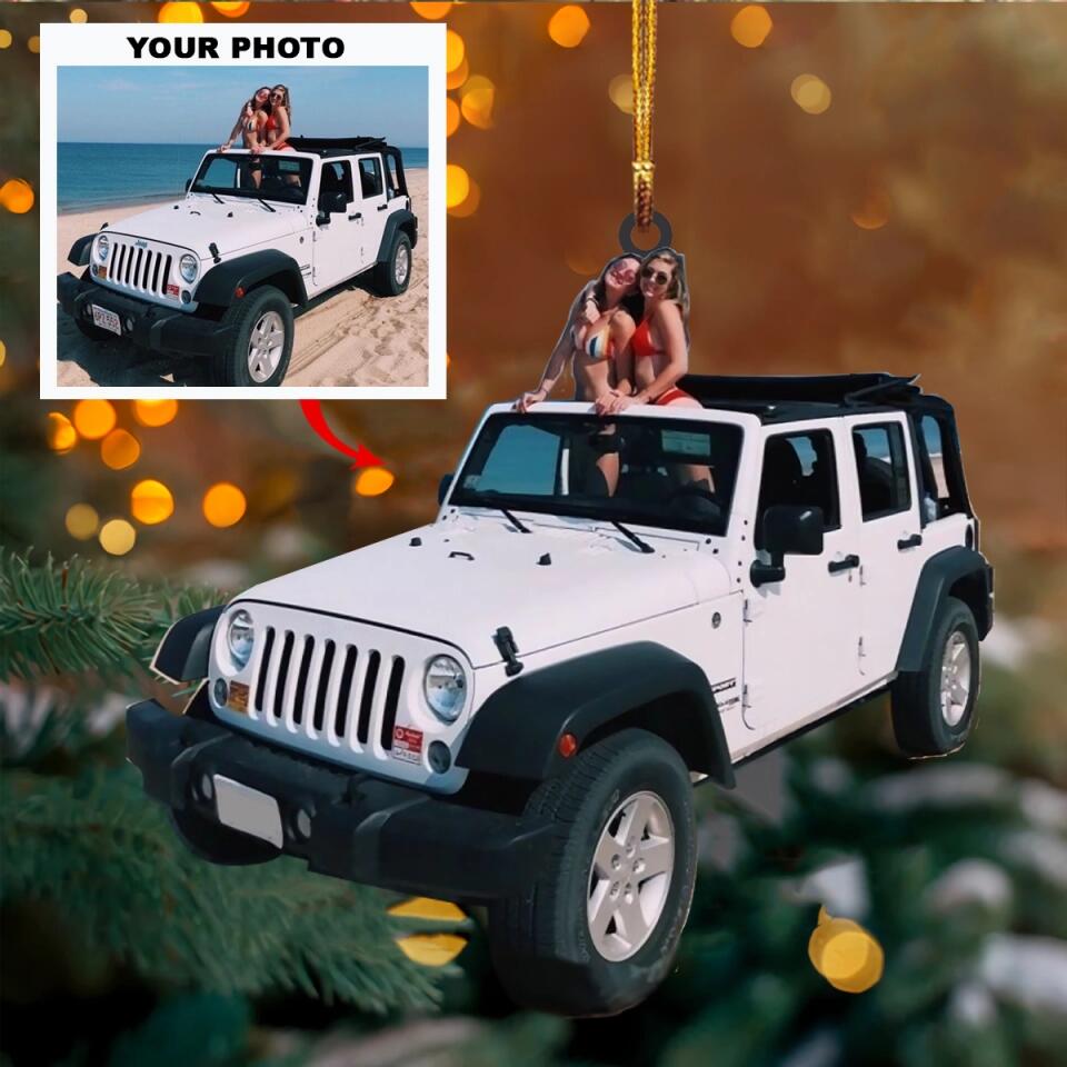 Personalized Photo Mica Ornament - Gift For Car Lover - I'm A Simple Woman ARND0014