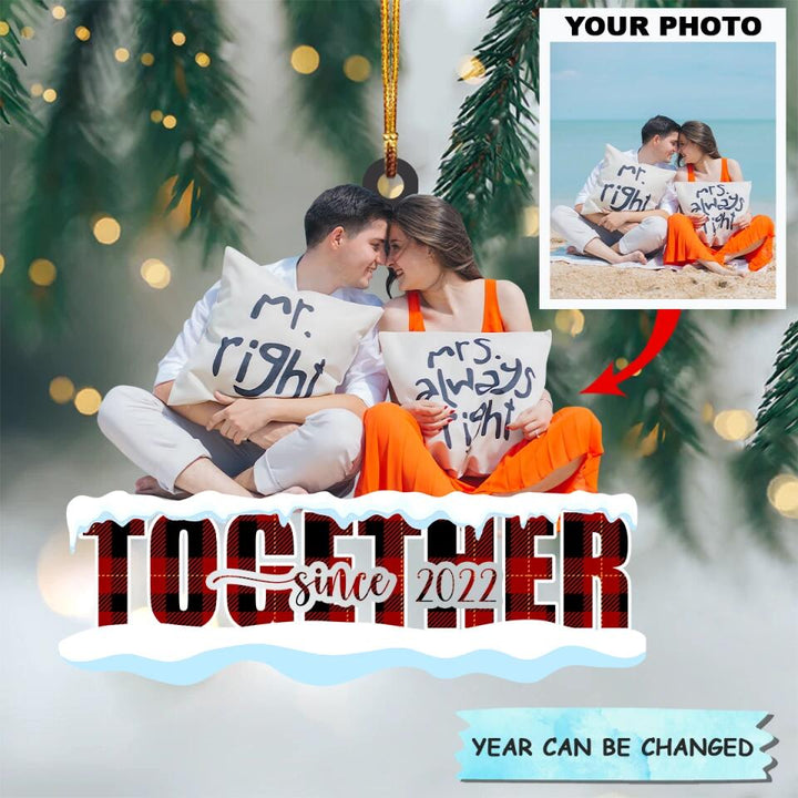 Personalized Photo Mica Ornament - Gift For Couple - Together Since ARND037 AGCTD003