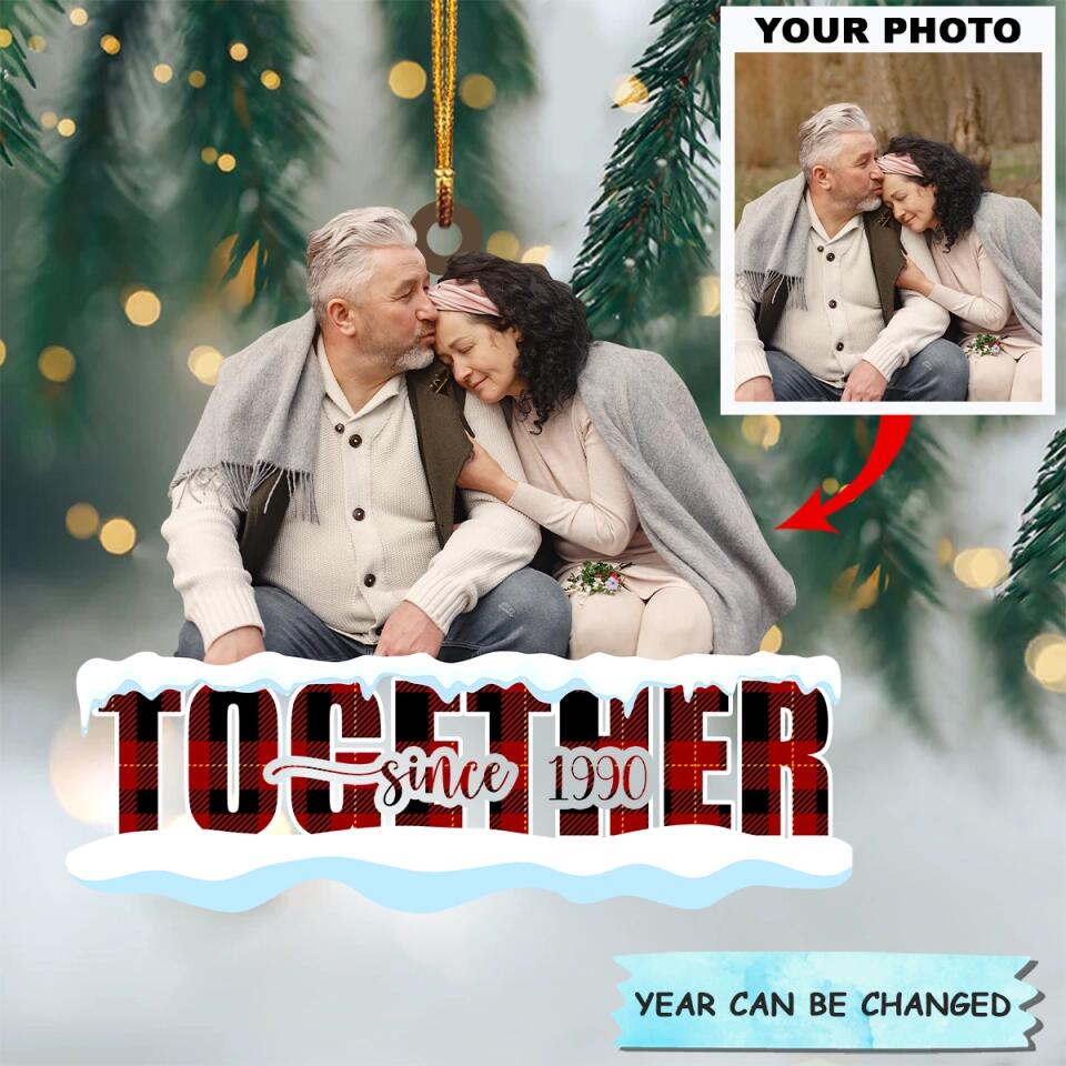 Personalized Photo Mica Ornament - Gift For Couple - Together Since ARND037 AGCTD003