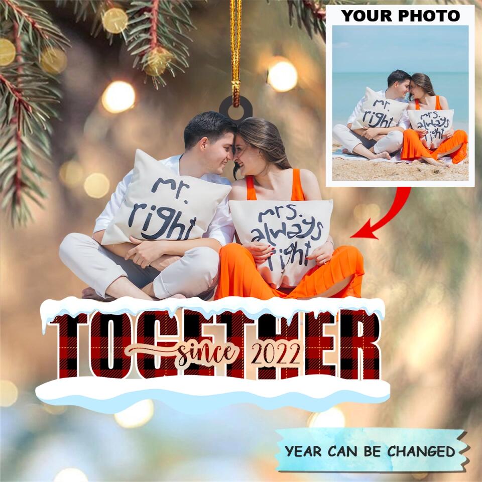 Personalized Photo Mica Ornament - Gift For Couple - Together Since ARND037 AGCTD003