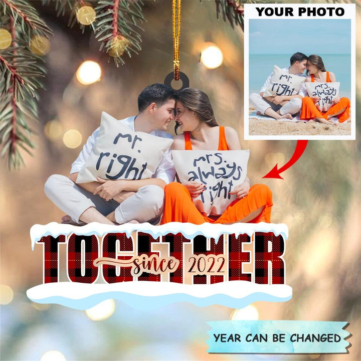 Personalized Photo Mica Ornament - Gift For Couple - Together Since ARND037 AGCTD003