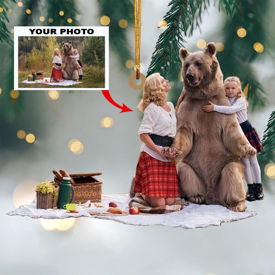 Personalized Photo Mica Ornament - Gift For Camping Lover - Welcome To Our Campsite ARND036