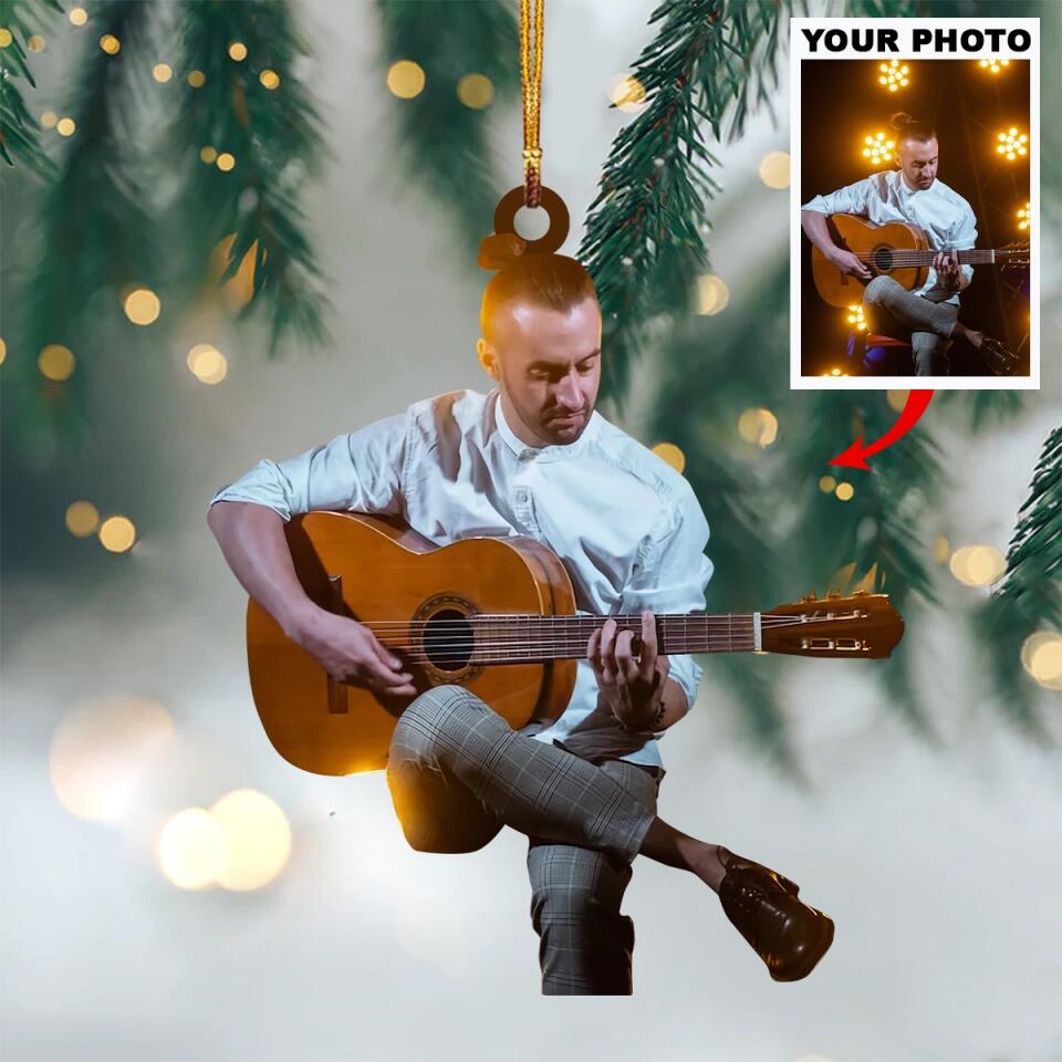 Personalized Photo Mica Ornament - Gift For Instrumental Player - Custom Instrumental Photo ARND037