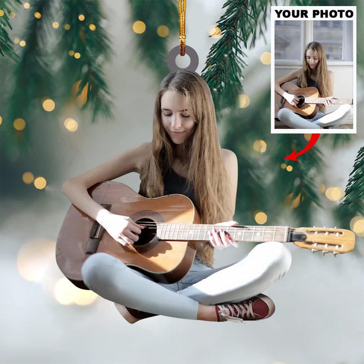 Personalized Photo Mica Ornament - Gift For Instrumental Player - Custom Instrumental Photo ARND037