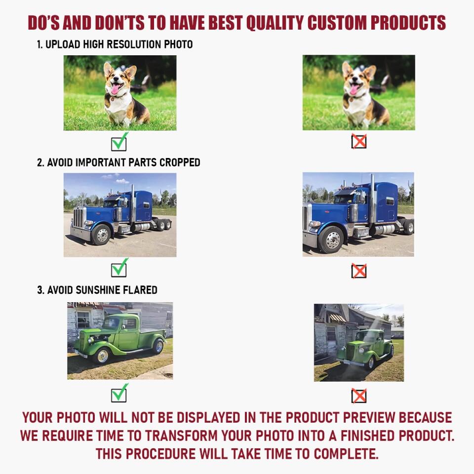 Personalized Photo Mica Ornament - Gift For Trucker - I Love Being A Trucker ARND037