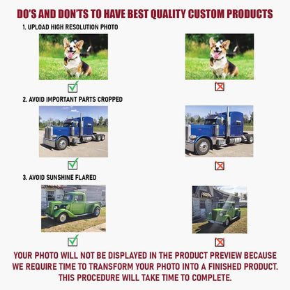 Personalized Photo Mica Ornament - Gift For Trucker - I Love Being A Trucker ARND037
