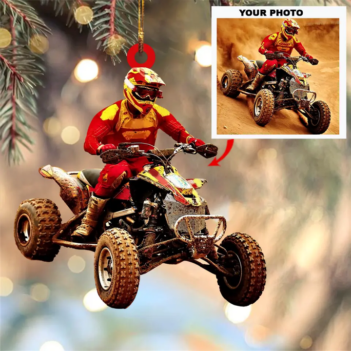 Personalized Photo Mica Ornament - Gift For Racing Lover - Racing Is My Life ARND0014