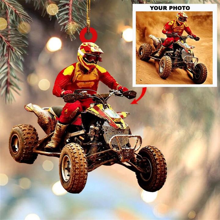 Personalized Photo Mica Ornament - Gift For Racing Lover - Racing Is My Life ARND0014