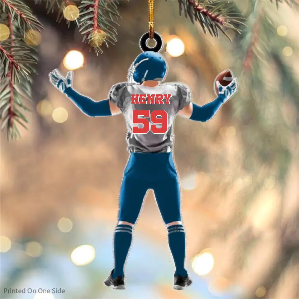 Personalized Mica Ornament - Gift For Football Lover - Being A Football Player ARND0014