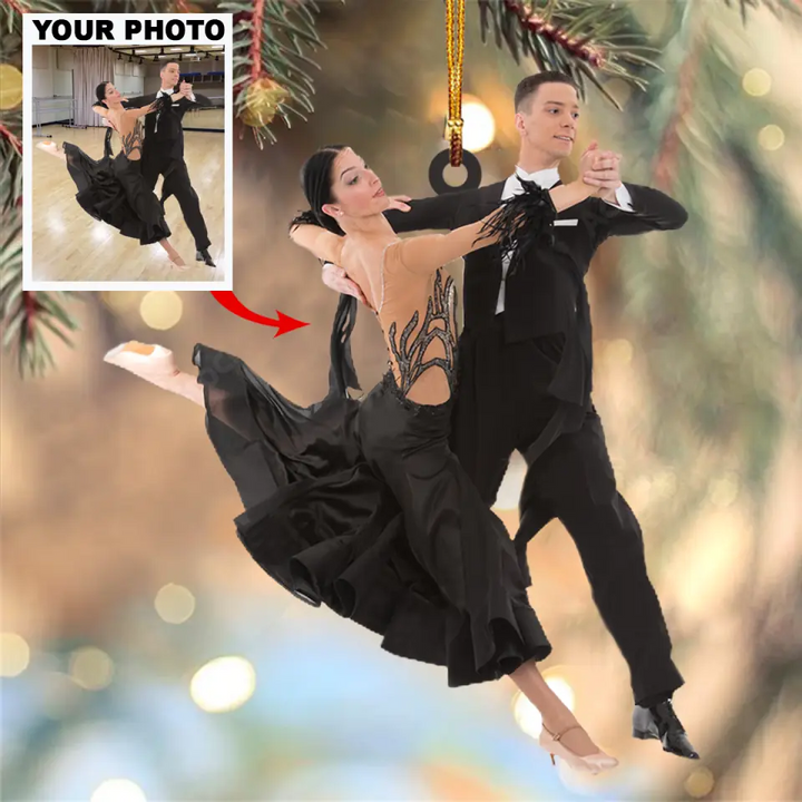 Personalized Photo Mica Ornament - Gift For Ballet Lover - Dancers Don't Need Wings To Fly ARND036