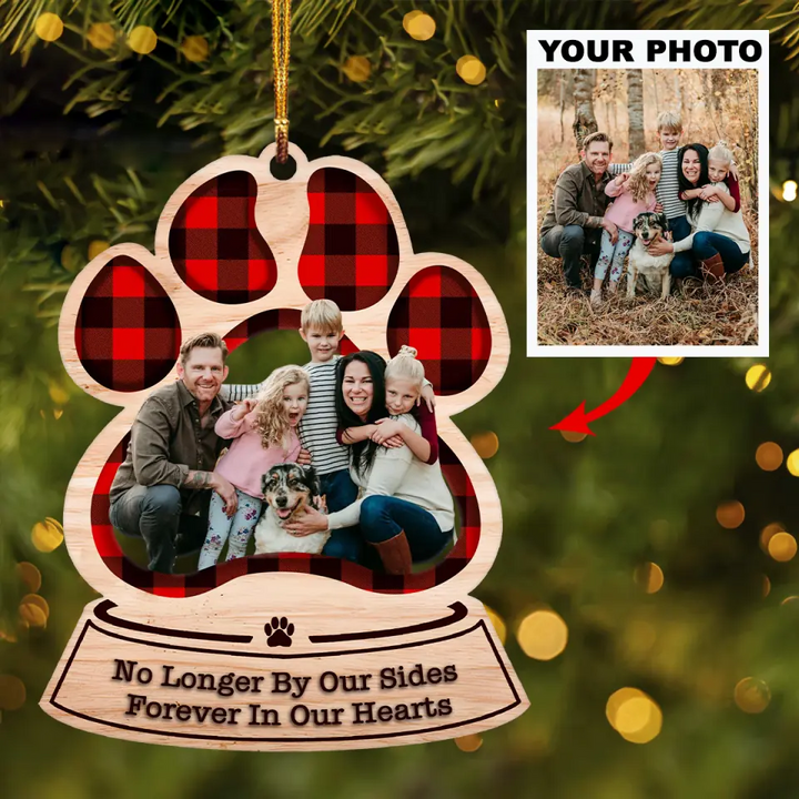 Personalized Photo Mica Ornament - Gift For Dog Lover - No Longer By Our Side ARND0014 AGCPD006