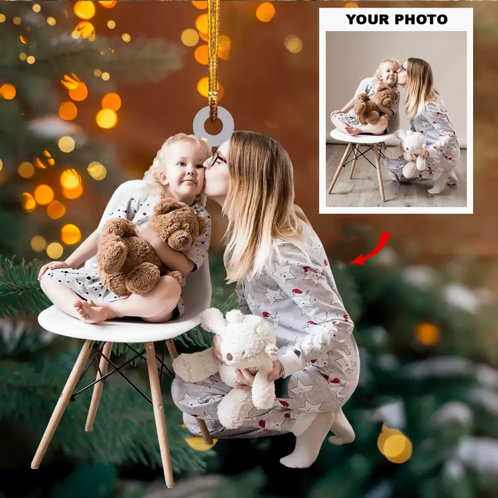 Personalized Photo Mica Ornament - Gift For Mom - Love Being A Mom ARND0014