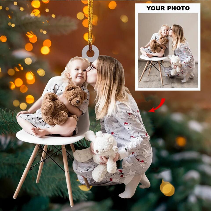 Personalized Photo Mica Ornament - Gift For Mom - Love Being A Mom ARND0014